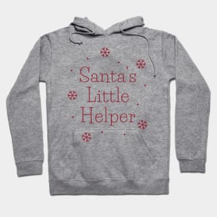 Santa's Little Helper. Cute Christmas Design with snowflakes Hoodie